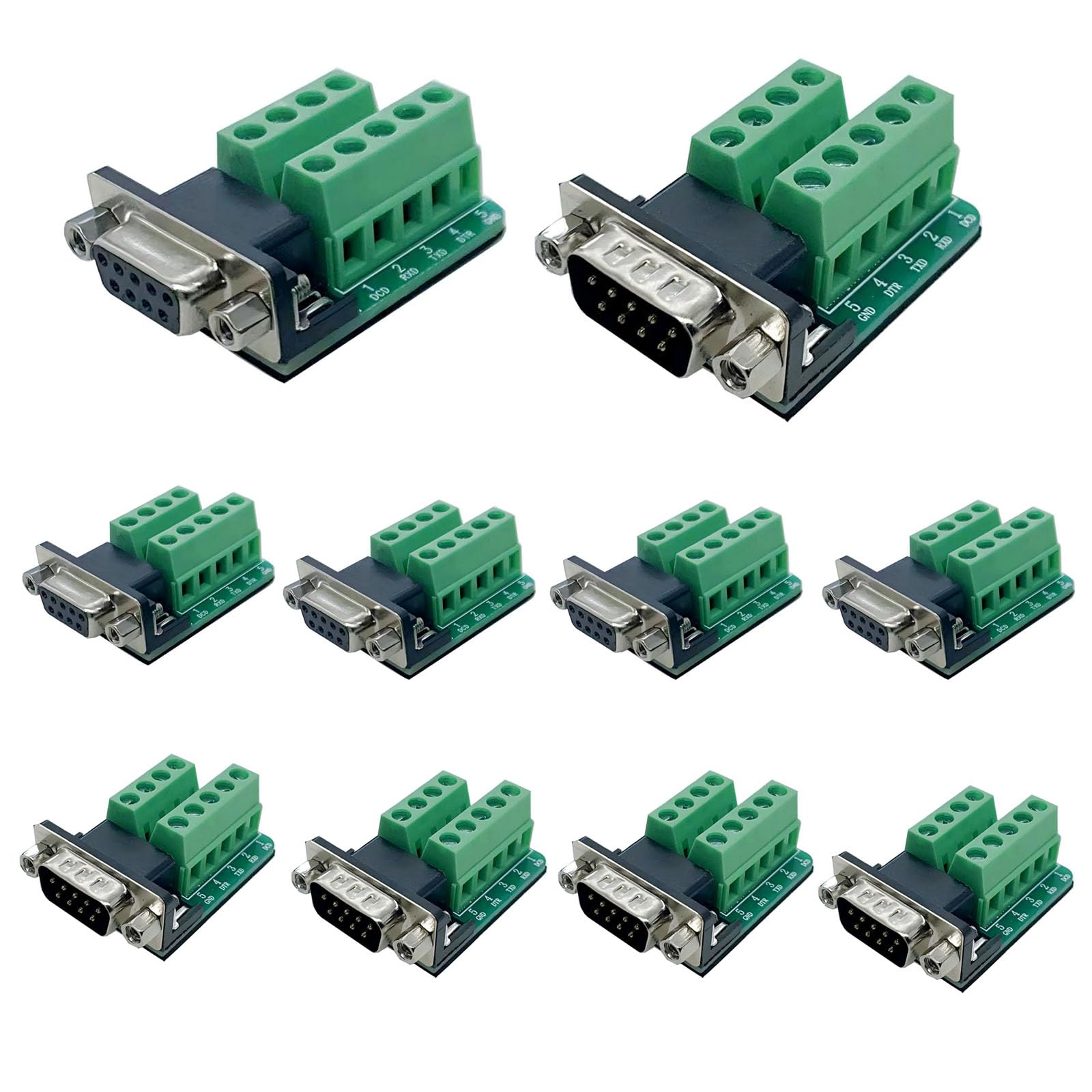 Adaptateur DB37 RS232 Sans Soudure – Connecteur Série 37 Broches Femelle Avec Boîtier & Vis Longues – Plug & Play