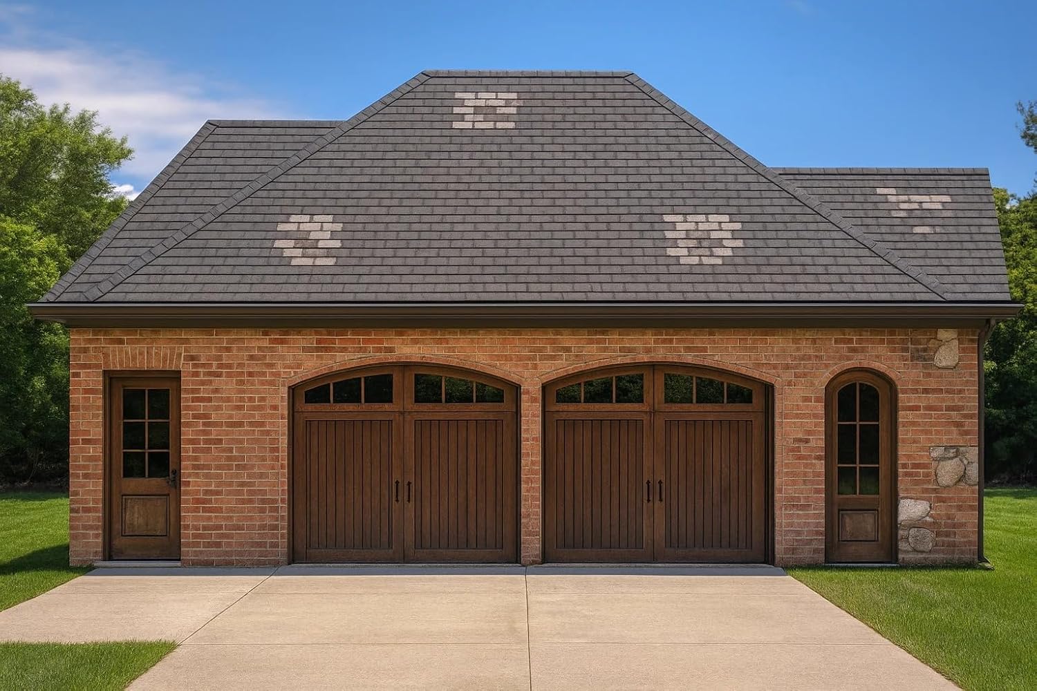 11-1217 Garage Plan - Compact House Garage Plan with CAD Blueprint Designs