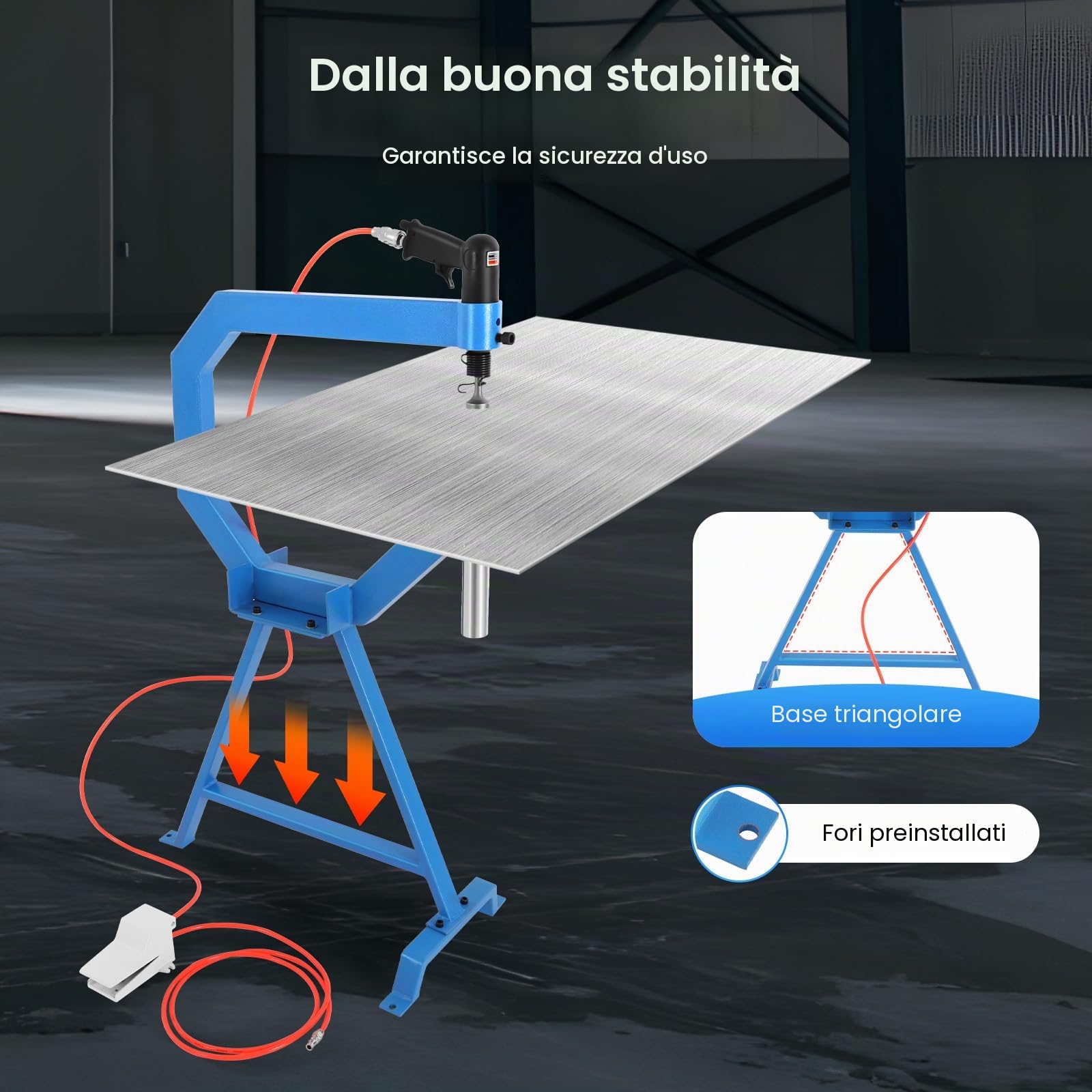 Pneumatic Planishing, martello per livellamento, 875 – 1350 giri/min, 50 – 100 PSI, lucidatura e martello lisciante pneumatico con incudine da 1"/2"/3", aiuto per la vulcanizzazione, martello ad aria