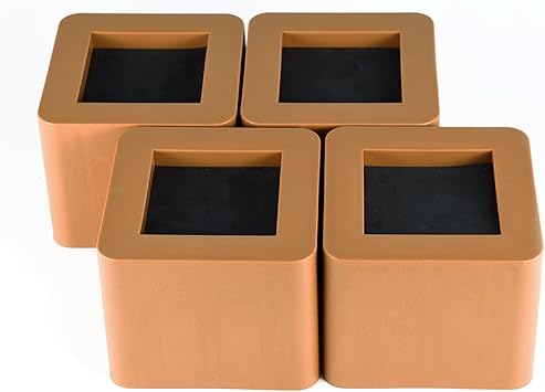 Amazon Uping テーブル ベッドの高さ調節が簡単にできる ベッドの高さをあげる足 4個セット 高さを上げる 高さ調節脚 こたつ 継足し 継ぎ足 テーブル脚台 高さ調整 暖房器具 耐荷重1000kg ブラウン チェスト タンス オンライン通販