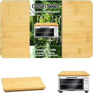 Bamboo Cutting Board, 15.2"L x 9.5"W Toaster Oven Accessories With Heat-Resistant Non-Skid Silicone Feet for Breville BOV450XL Mini Smart Toaster Oven Countertop Convection Oven,Natural Bamboo