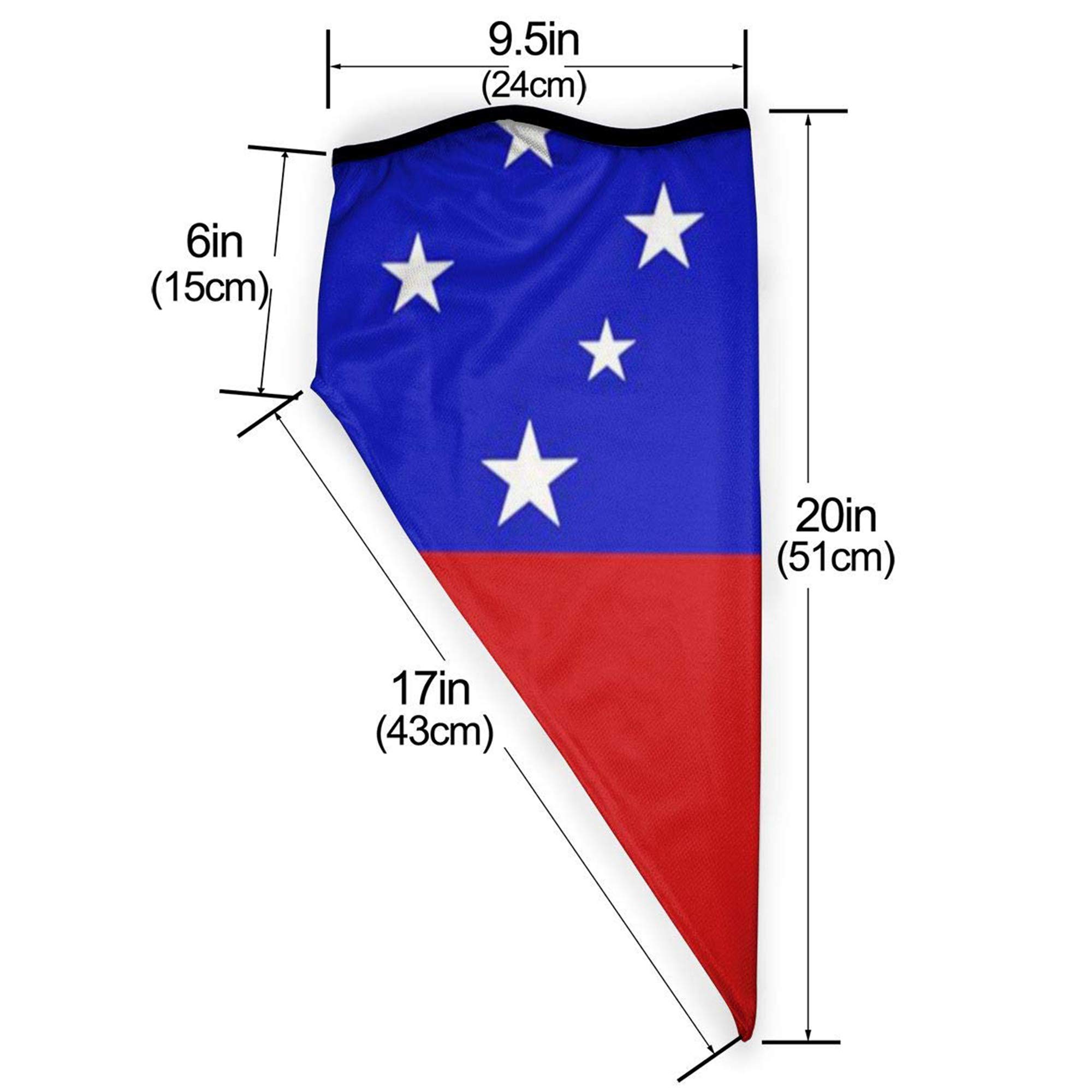 Samoan Flag Neck Gaiter Warmer Windproof Face Mask Scarf Outdoor Sports Mask Black