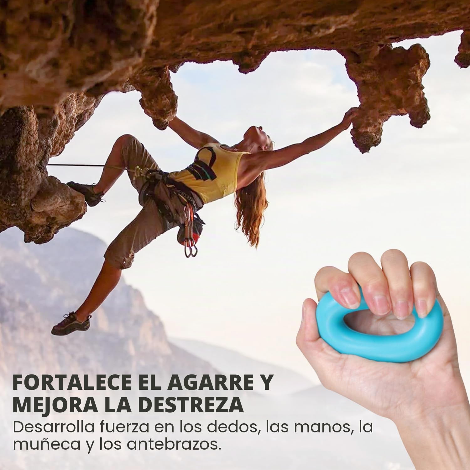 Fortalecedor de Agarre de Mano (9 PCS) Pelota de Rehabilitacion, Entrenador de Dedos y Fuerza, Silicona