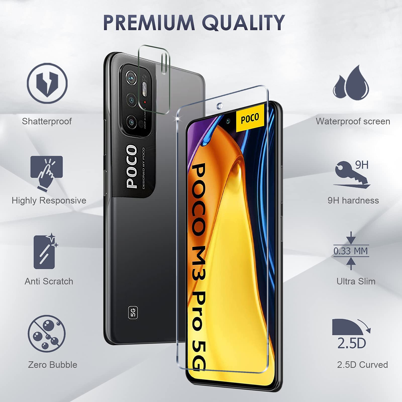 Pellicola Xiaomi Redmi Note 10 5G / Poco M3 Pro Protezione Vetro