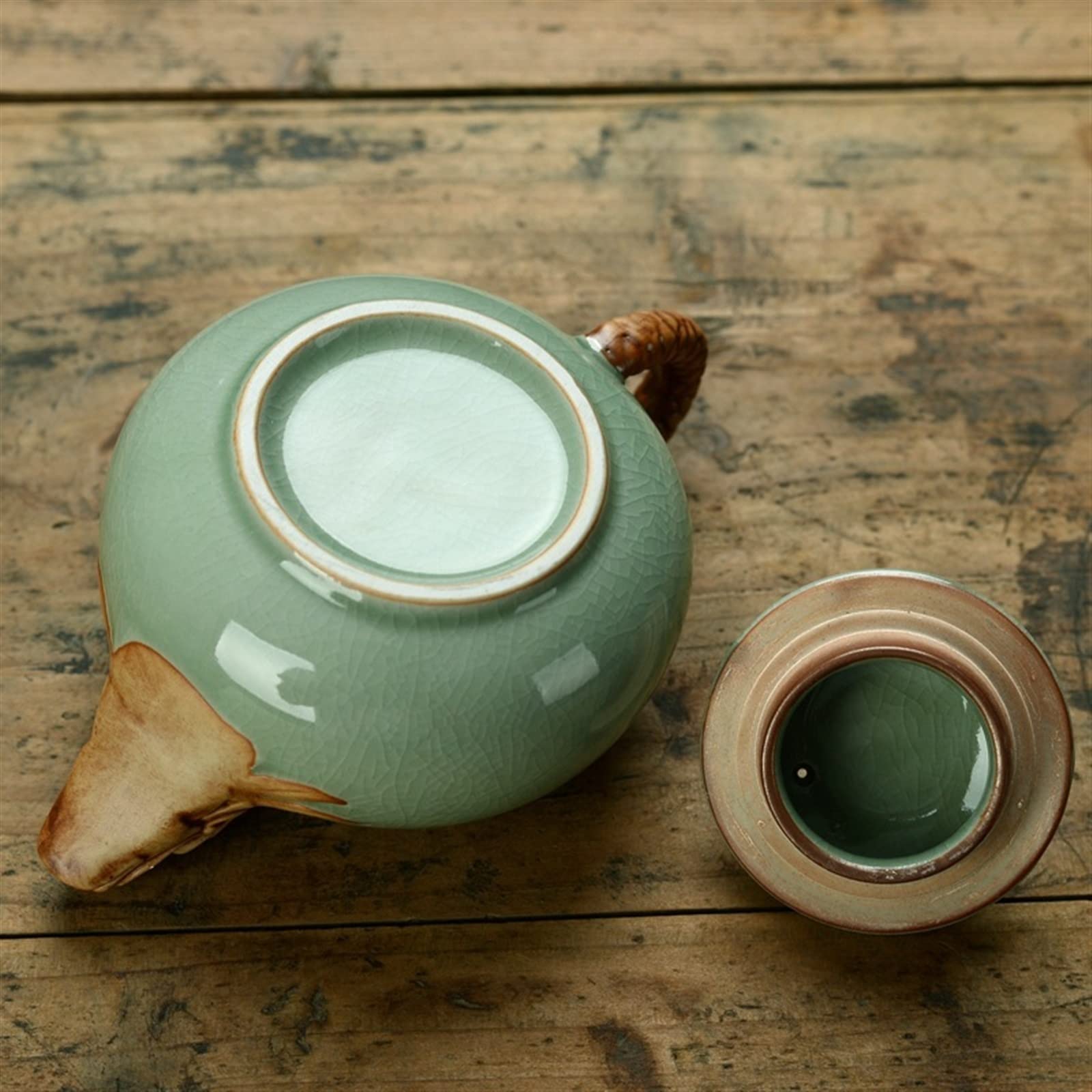 Teiera Classica 220ml Teiera in Ceramica Stile Cinese Drago Kung Fu Set da tè per Uso Domestico Bollitore RU Kiln Bollitore Retro Tea Maker Bollitore per Il tè Teiera