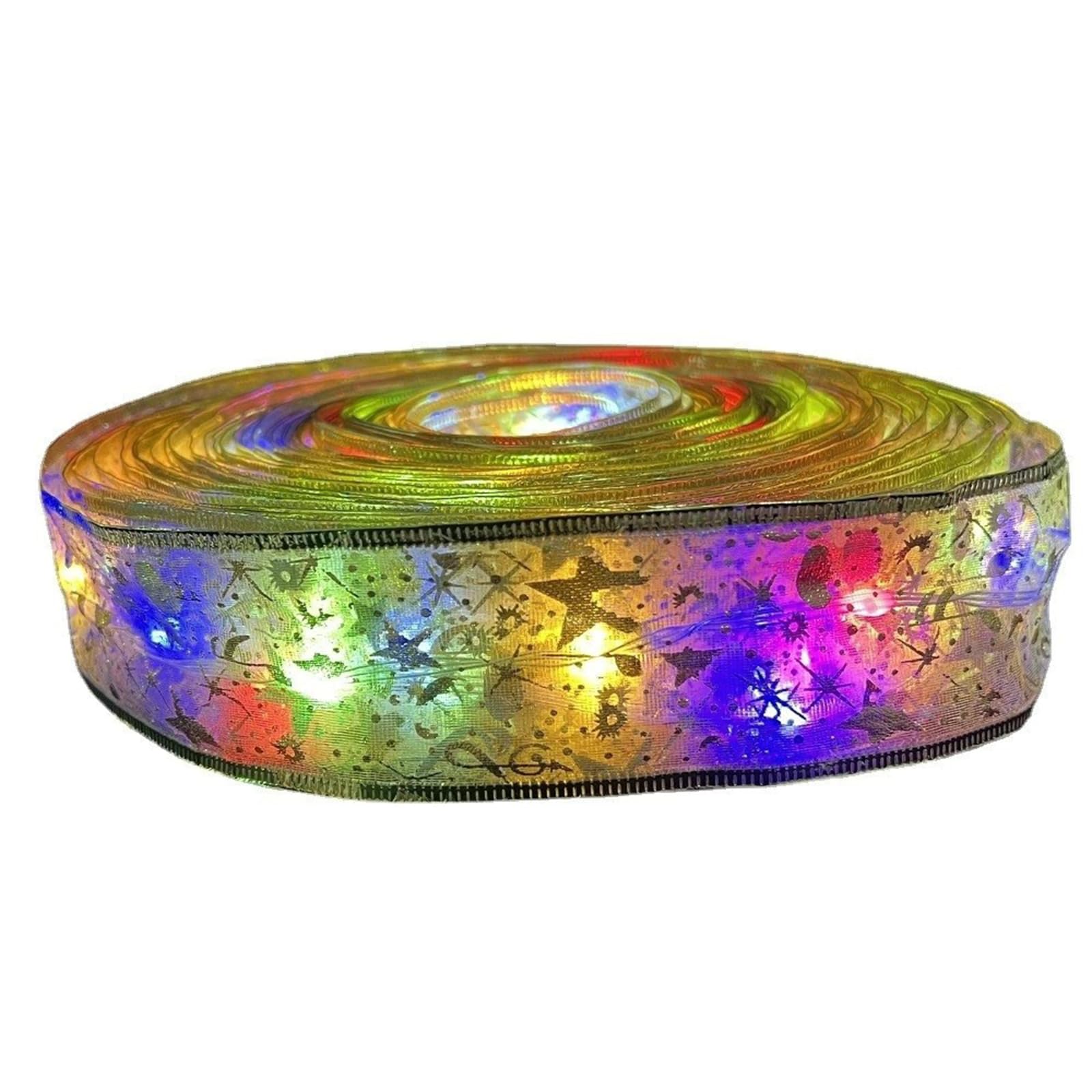 Jazuaiao Create Atmosphere with Christmas Ribbon Lights for Party Decorations Indoor Outdoor Garden Decoration Supply Christmas Ribbon Lights
