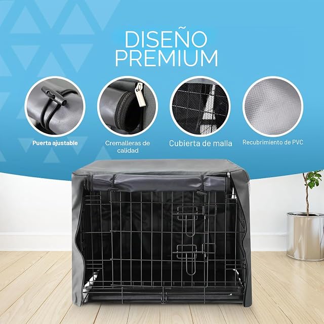 Foto 4 de 7 de FurDreams Funda para jaula de perro de 48 pulgadas
