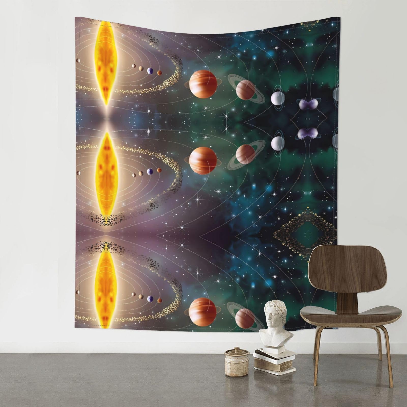 YYHWHJDE planet space solar system Prints Wall Tapestry 60x51in - High-Grade Polyester Throw Blanket for Bedroom, Dorm, Beach & Picnic Decor