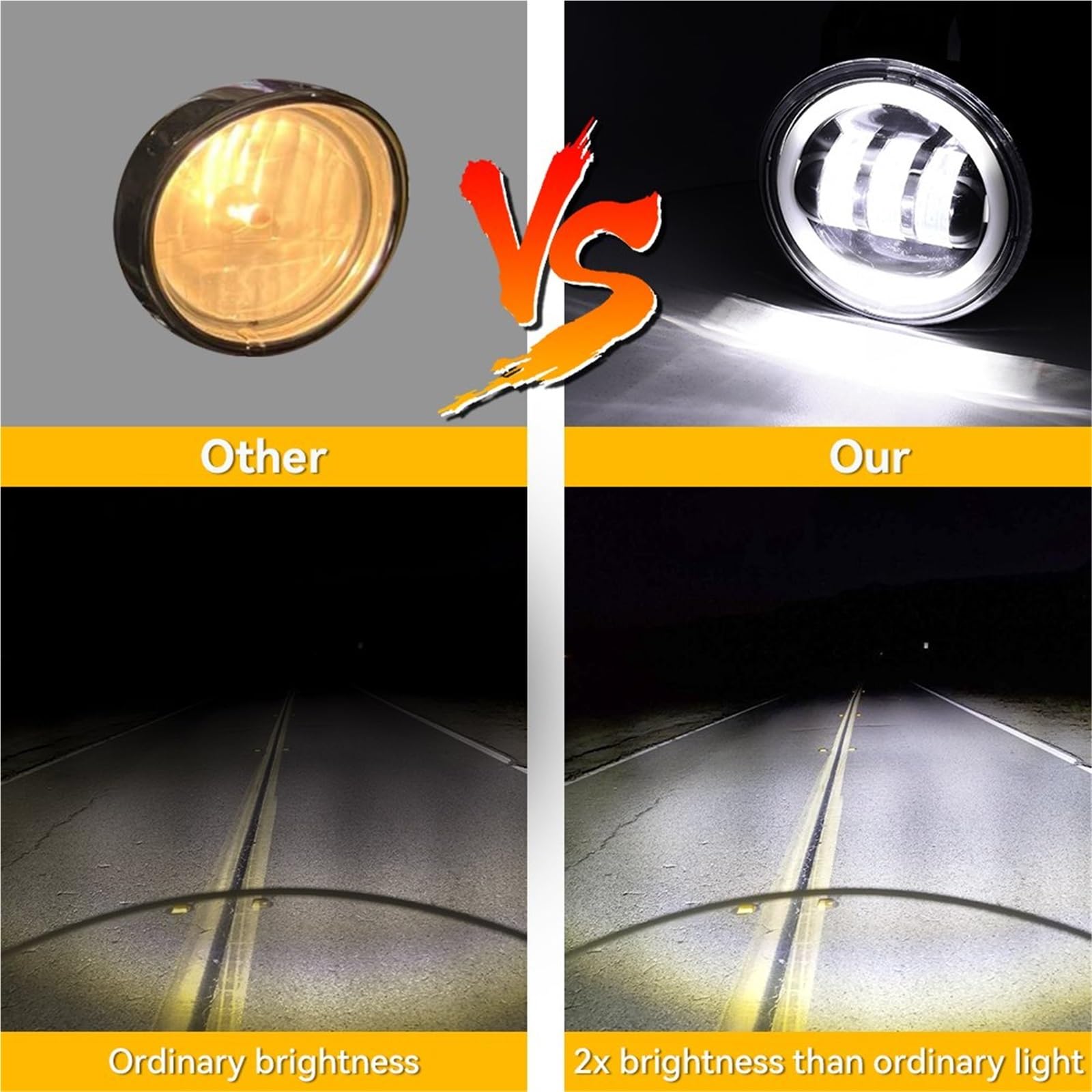 Faro Moto Fendinebbia Halo 4,5" Per Road King LED Fendinebbia | Luce ausiliaria fendinebbia a LED per moto 4,5 pollici per moto Classic per Road King Per fendinebbia a LED 4,5 pollici