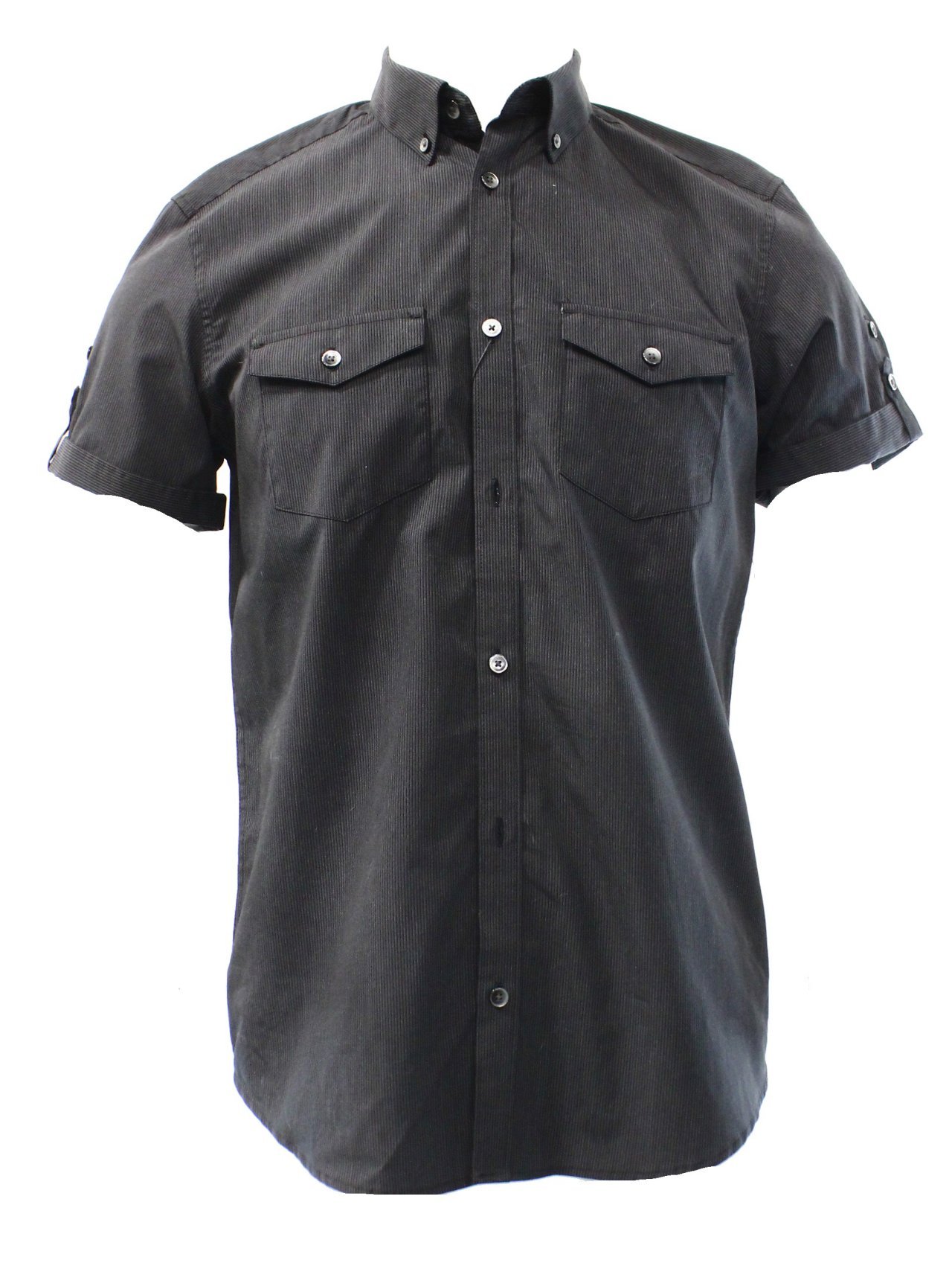 Calvin Klein Men's Mini Stripe Poplin Button Down Woven Shirt