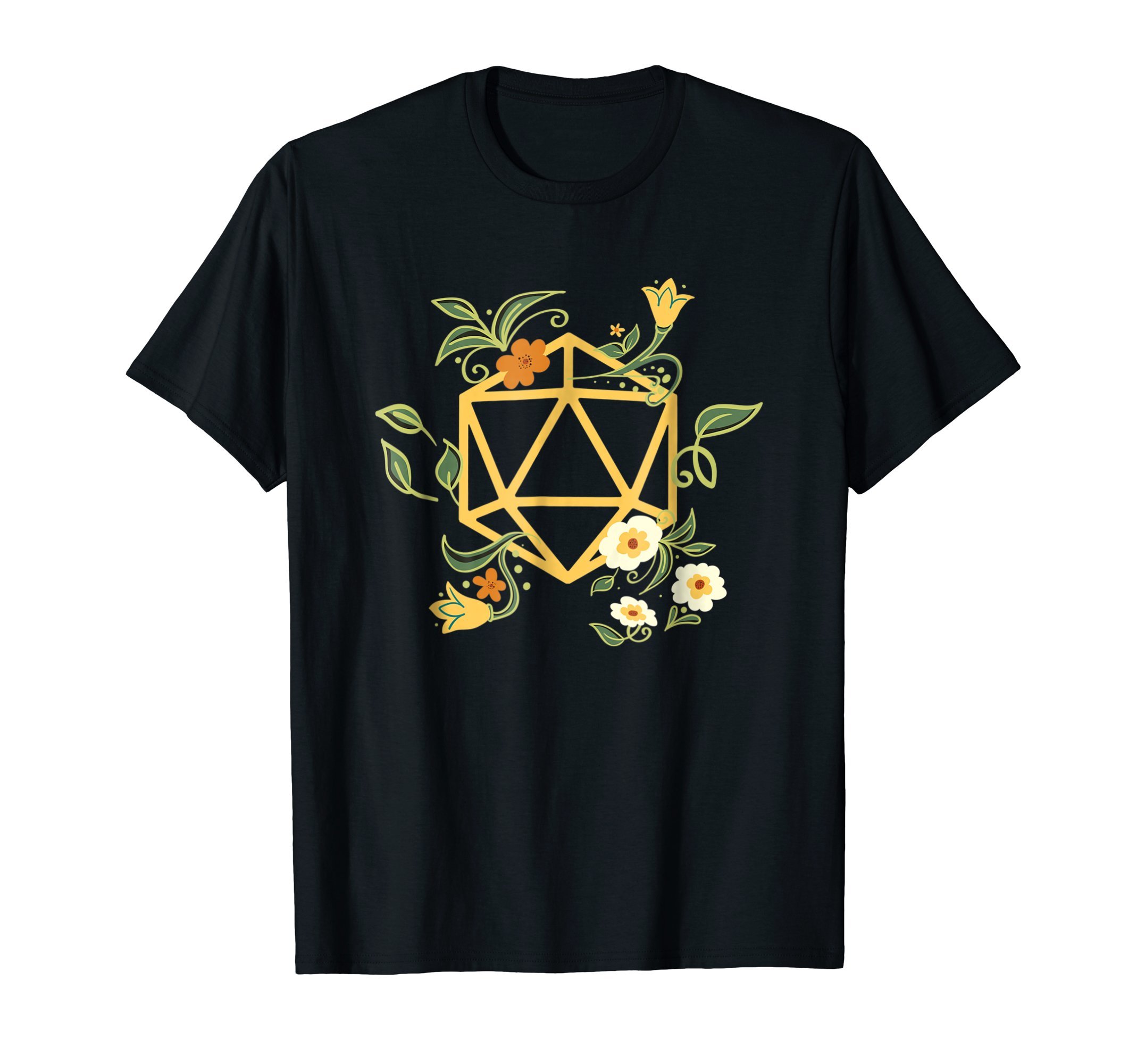Tabletop Miniatures and Dice RPGGeeky Polyhedral D20 Dice Set Plant Nerdy T-Shirt T-ShirtOEKO-TEX STANDARD 100