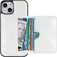 Vista 1 de KIHUWEY Funda compatible con iPhone 14, tarjetero de cuero de primera calidad, cierre magnético oculto, duradero, a prueba de golpes, para iPhone 14