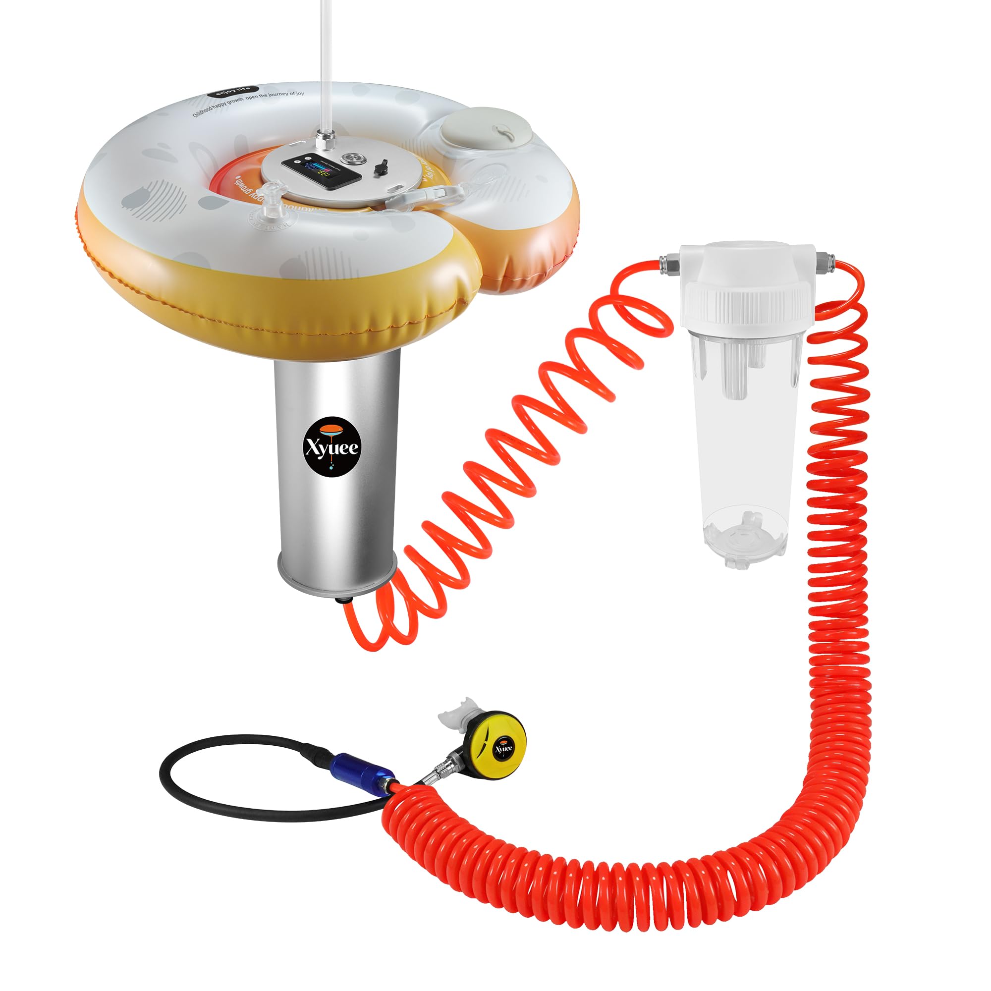 Photo 1 of Xyuee D2 Scuba Diving System, Tankless Lung Underwater Breathing Device with 50FT Long Tube, Portable High-Flow Rechargeable Dive Ventilator for Snorkeling, Recreational Diving & Fishing