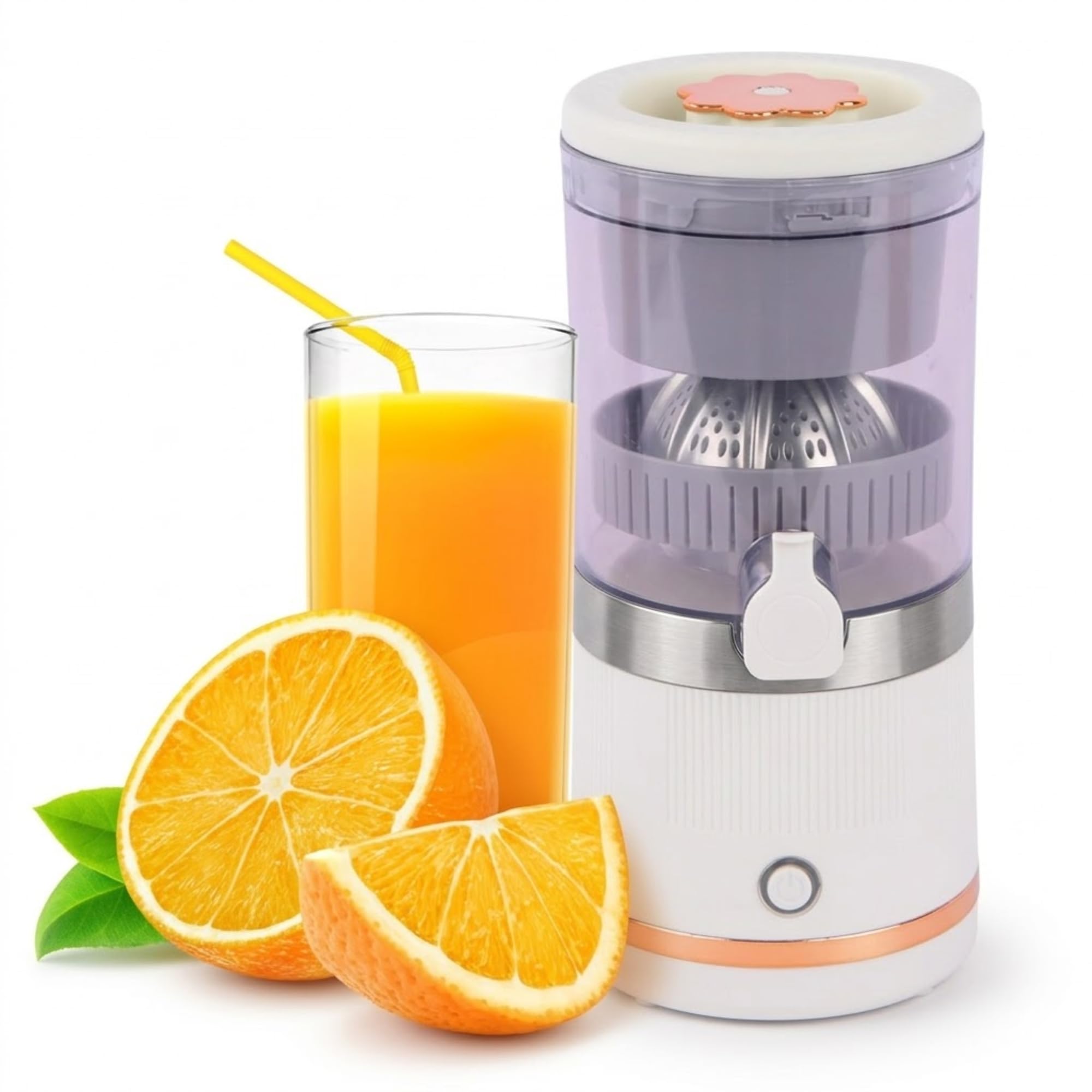 Drumstone Automatic Electric Citrus Juicer with Lever Professional Orange Lemon Squeezer High Juice Extraction Compact Quiet Motor Easy Clean Juice Maker for Home Kitchen Breakfast Bar-image-16