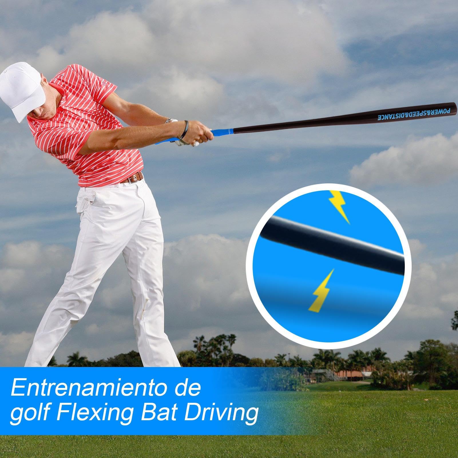 Entrenadores de Swing de Golf Corrector Agarre Ergonómico Antideslizante | de Práctica de Swing de Golf Accesorios De Golf, Portátil, Para Casa, Campo, Campo De Prácticas, Exterior, Principiante,