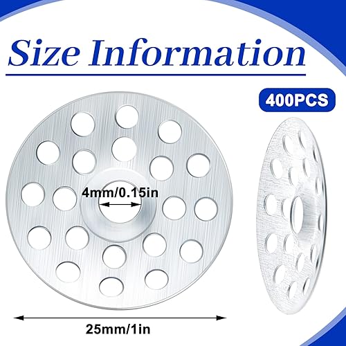 Miniatura 9 de Arandelas de yeso chapadas en zinc de 1 pulgada, arandelas de metal para tornillos, arandelas de perfil, arandelas de techo de yeso, anillos de