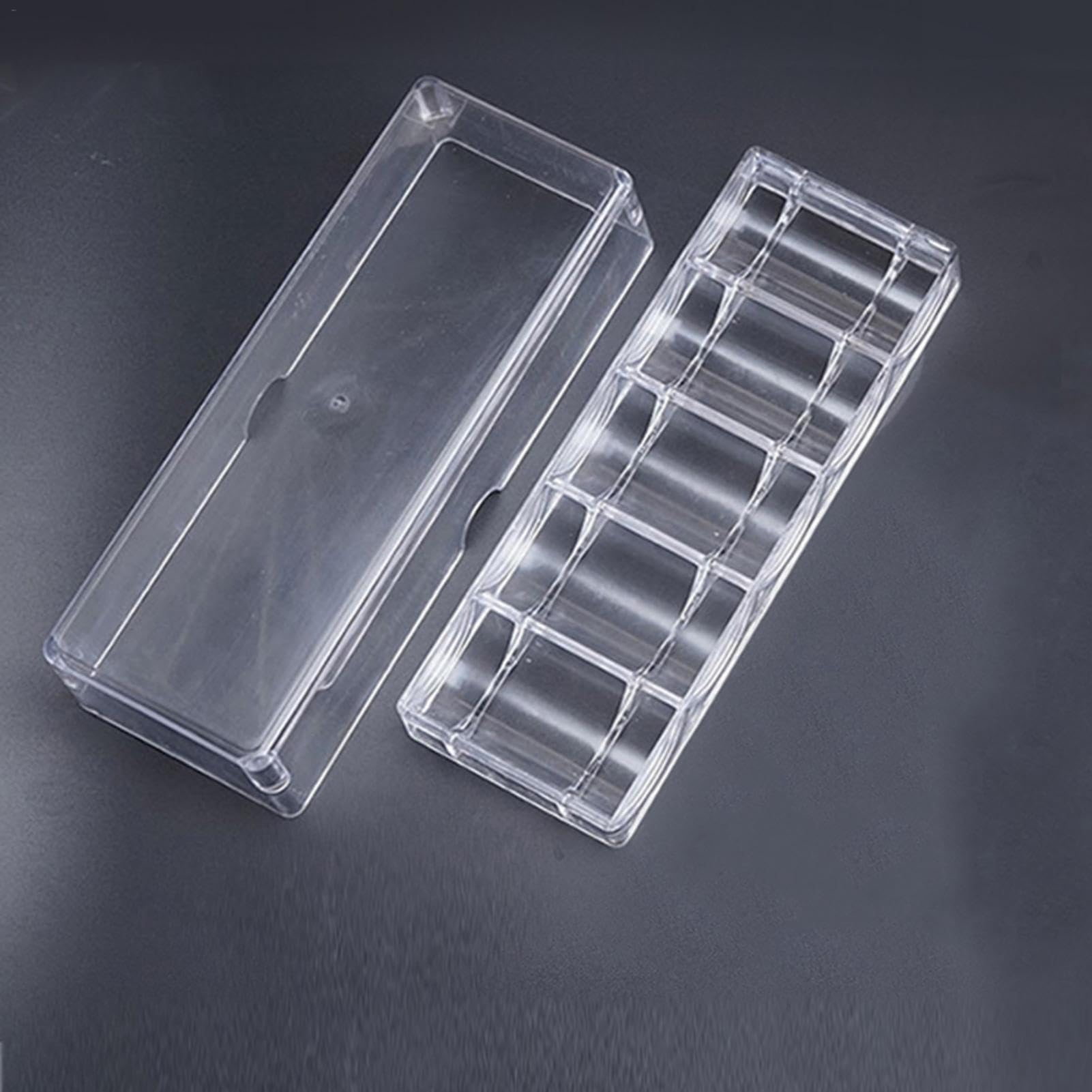 Chip Rack Clear Display Case Clear Tray Container with Lid Poker Chips Box Acryl PokerChips Tray Box Challenge Coin Display Mahjong Chips Storage Poker Chip Storage Box Poker Chips Organizer