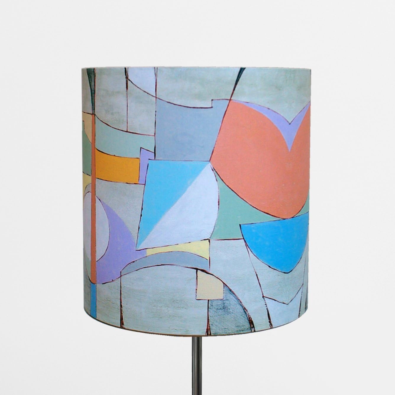 LampPix 10 Inch Table Lamp Shade - Contemporary Colorblock Canvas Desk ...