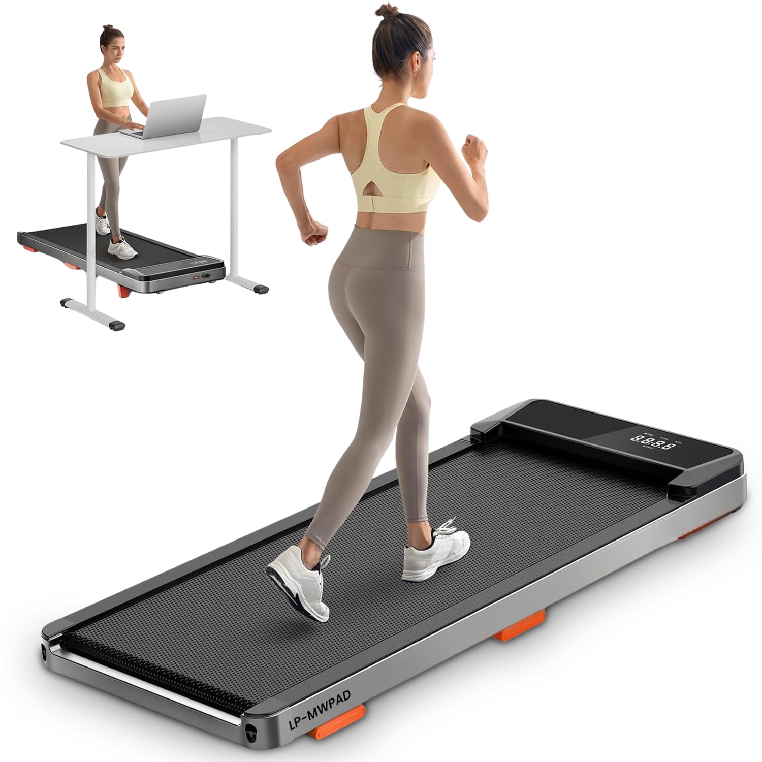 LET’S Play® Mini Walking Pad 3HP Peak | Under Desk Treadmill for Home with Extra Wide Surface, 8% Manual Incline, 110kg Max Weight | Ready to Use, No Assembly-image-19
