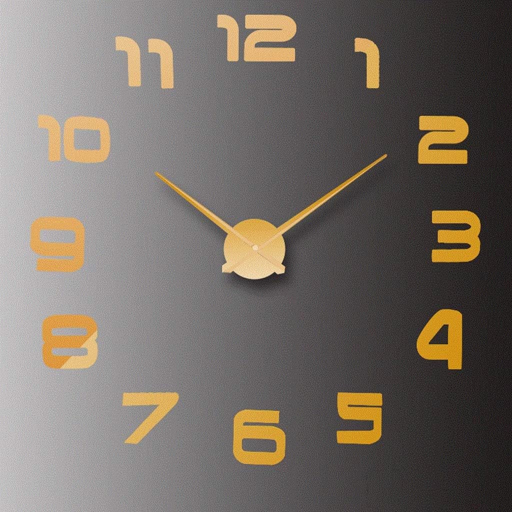 ZLYMX Large European Style, Silent Clock Acrylic Fashion