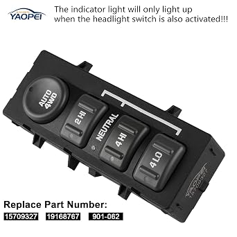 4WD Switch 4 Wheel Drive Selector 4x4 Transfer Case Switch