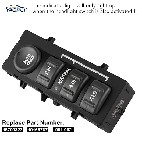 4WD Switch 4 Wheel Drive Selector 4x4 Transfer Case Switch