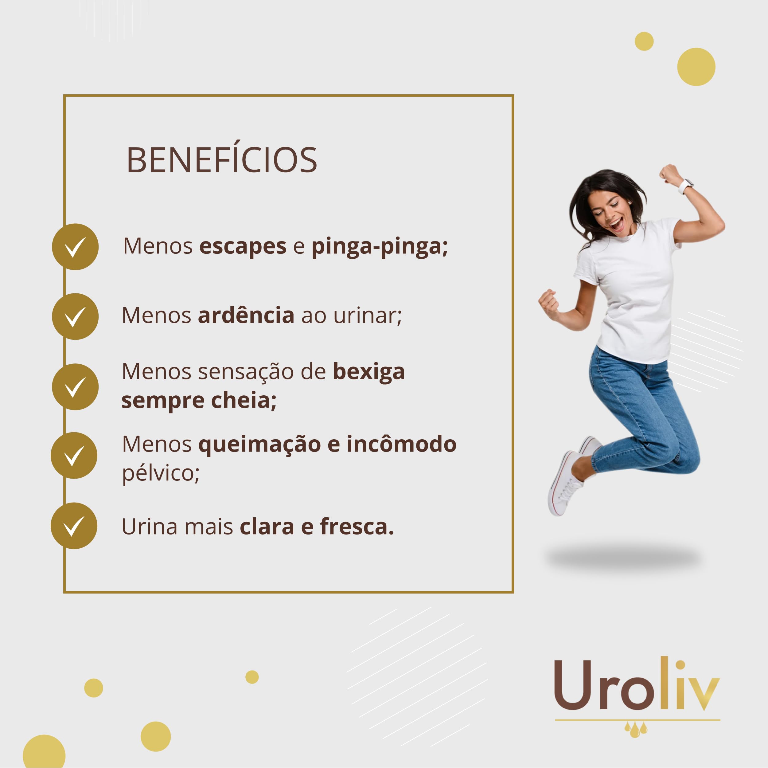 Suplemento Uroliv para Incontinência e Infecção Urinária 180 Cáps (6 meses de uso) | Amazon.com.br