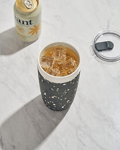 Miniatura 2 de W&P Porter - Vaso aislado de 20 onzas, revestimiento de cerámica, sin regusto metálico, para agua, café y té, boca ancha aislada al vacío, apto para