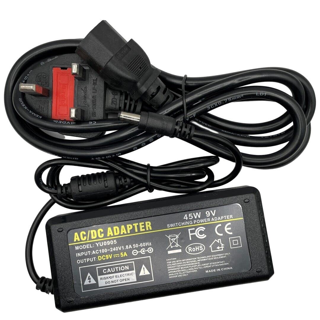 Multibao 9V 5A 45W Power Supply Adapter, Replacement Power Converter Transformers Charger 5.5mm x 2.1mm (2.5mm) DC Output for CCTV Cameras/LED Strips-image-29