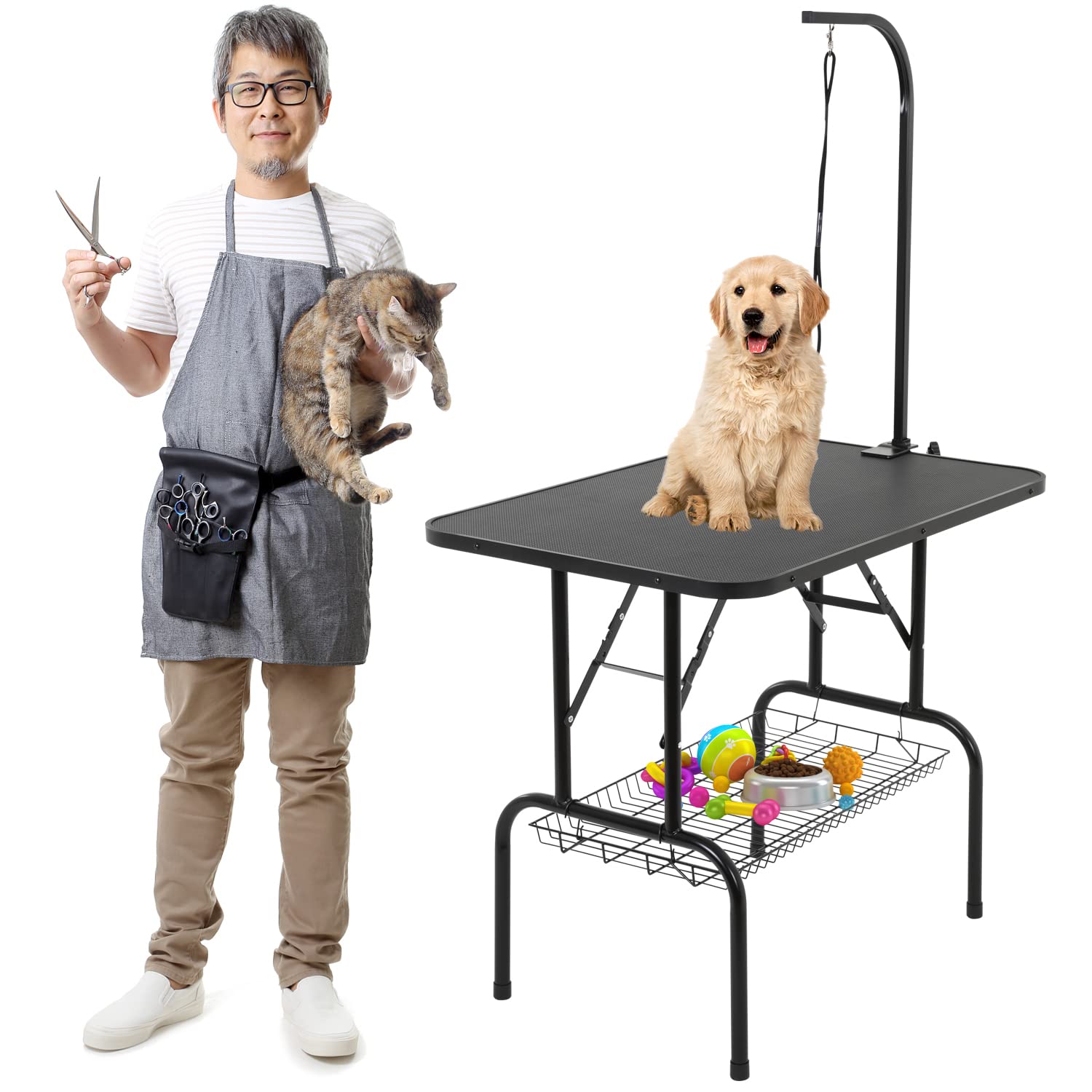 Buy Dog Grooming Table 36" Foldable Pet Grooming Table with Arm Noose