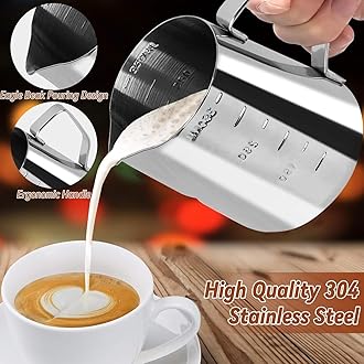 22 PCS Espresso Accessories,Coffee Espresso Tamper Set, Barista Kit - with 58mm Espresso Tamper,WDT Tool, Coffee Stirrer, Frothing Pitcher, Latte Art Pen, Tamper Mat and 16 Coffee templates (58mm)