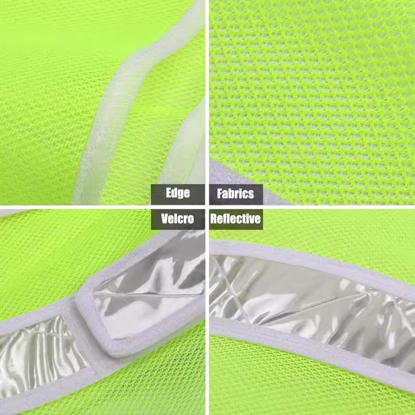 EvikoO Sicherheitsweste Warnwesten Weste, Sicherheitswesten mit reflektierenden Streifen, für Laufen/Bauen/Reinigen, Einheitsgröße (Color : Yellow, Size : 20pcs)