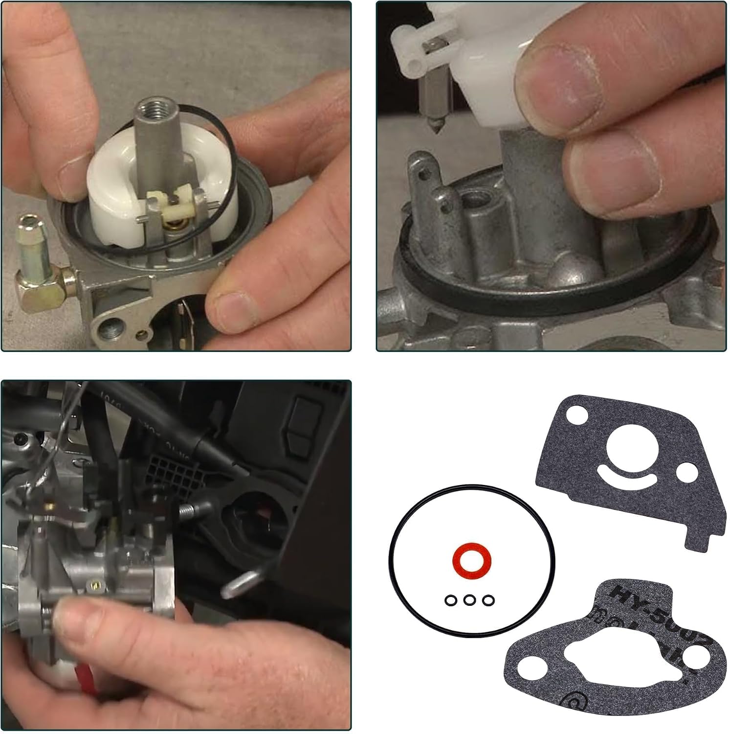 Carburetor Bowl Gaskets Set Rebuildb Kit Compatible with Honda EU2000i Carburetor Bowl Gaskets Set Gasket Kit - Pilot Jet O-Ring