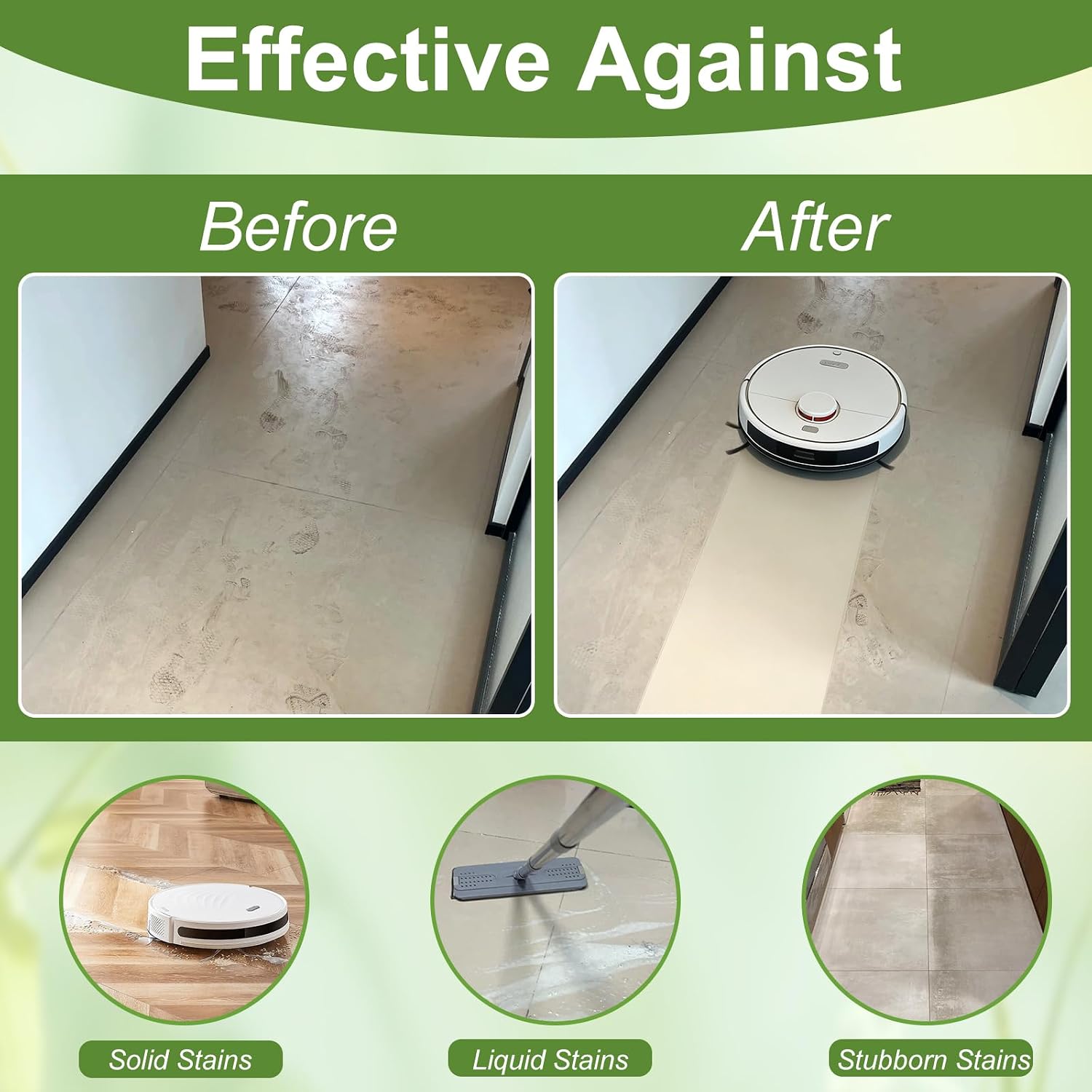 Snowlily 2 Pack Floor Cleaner Solution for Hardwood & Tile Floors, Compatible with Roborock