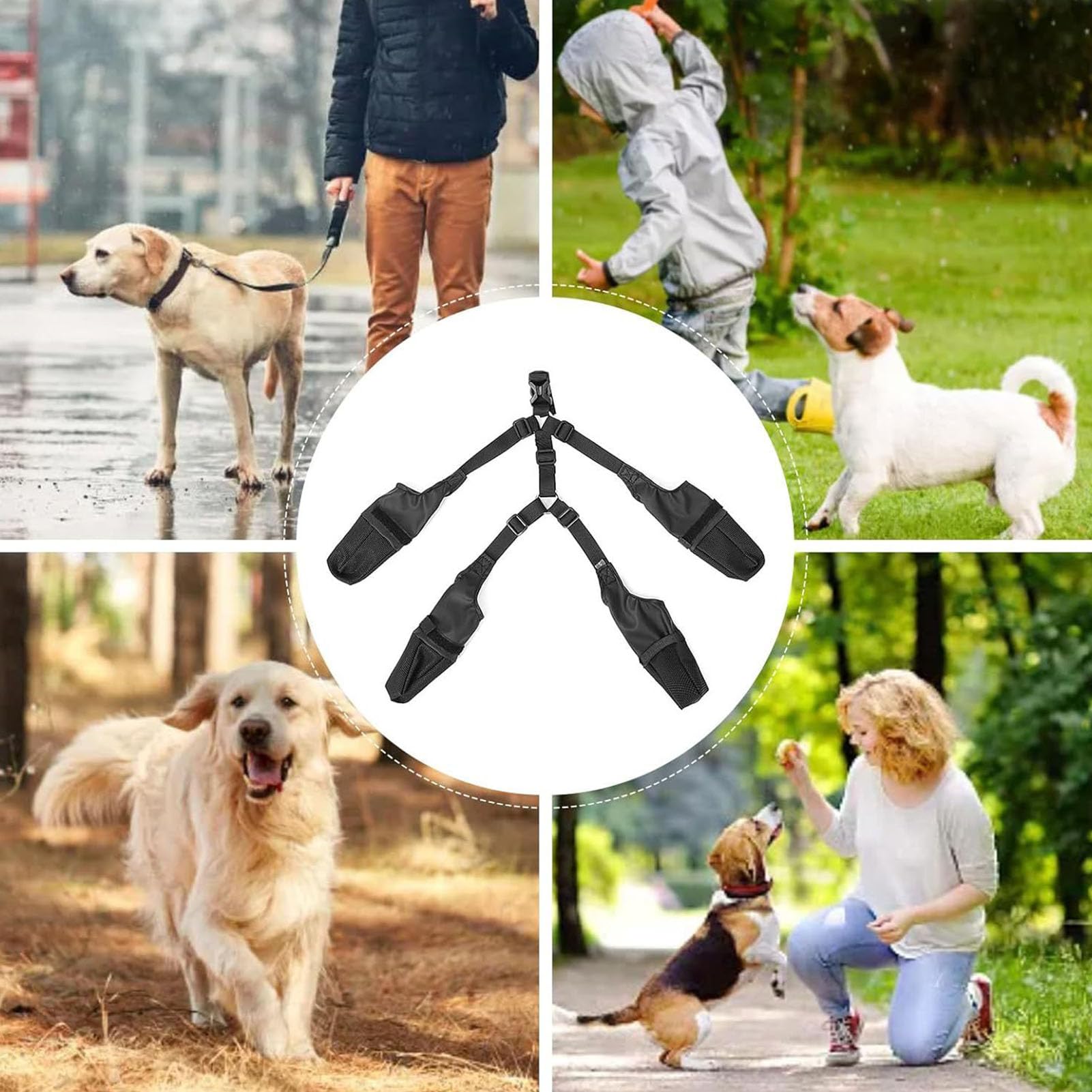 Stivali per Cani con Leggings, Stivali per Zampe per Cani da Esterno, Scarpe Impermeabili per Cani per Passeggiate Invernali all'aperto in Giornate Innevate (S)