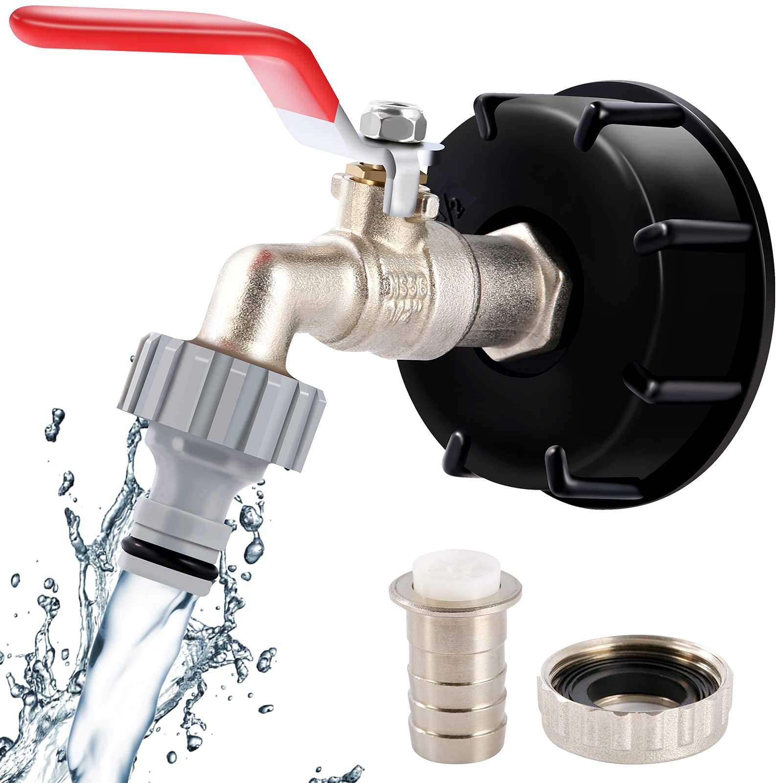 Buy 1/2"Brass IBC Tote Adapter 2022 Version 100 Secured, Bolted