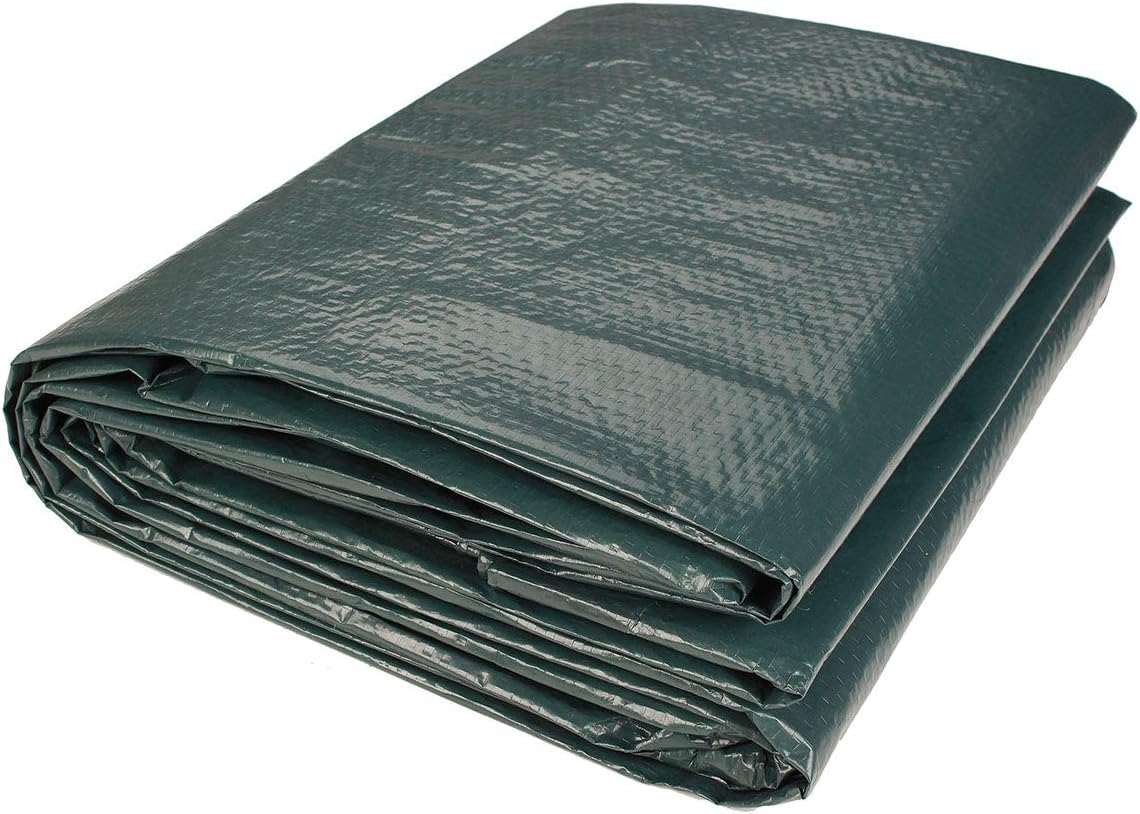 Green Waterproof Tarpaulin for Car Cover Camping Tarp Sunproof Dustproof Tent 80gsm with Eyelets