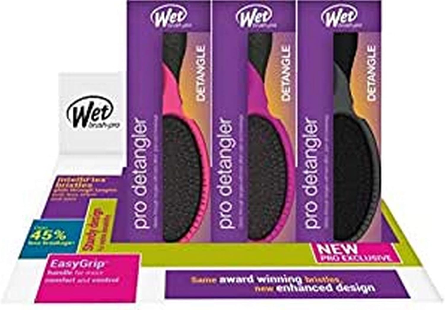 Wet brushpro detangler display with 9 hair brushes, 1500 g Amazon.co