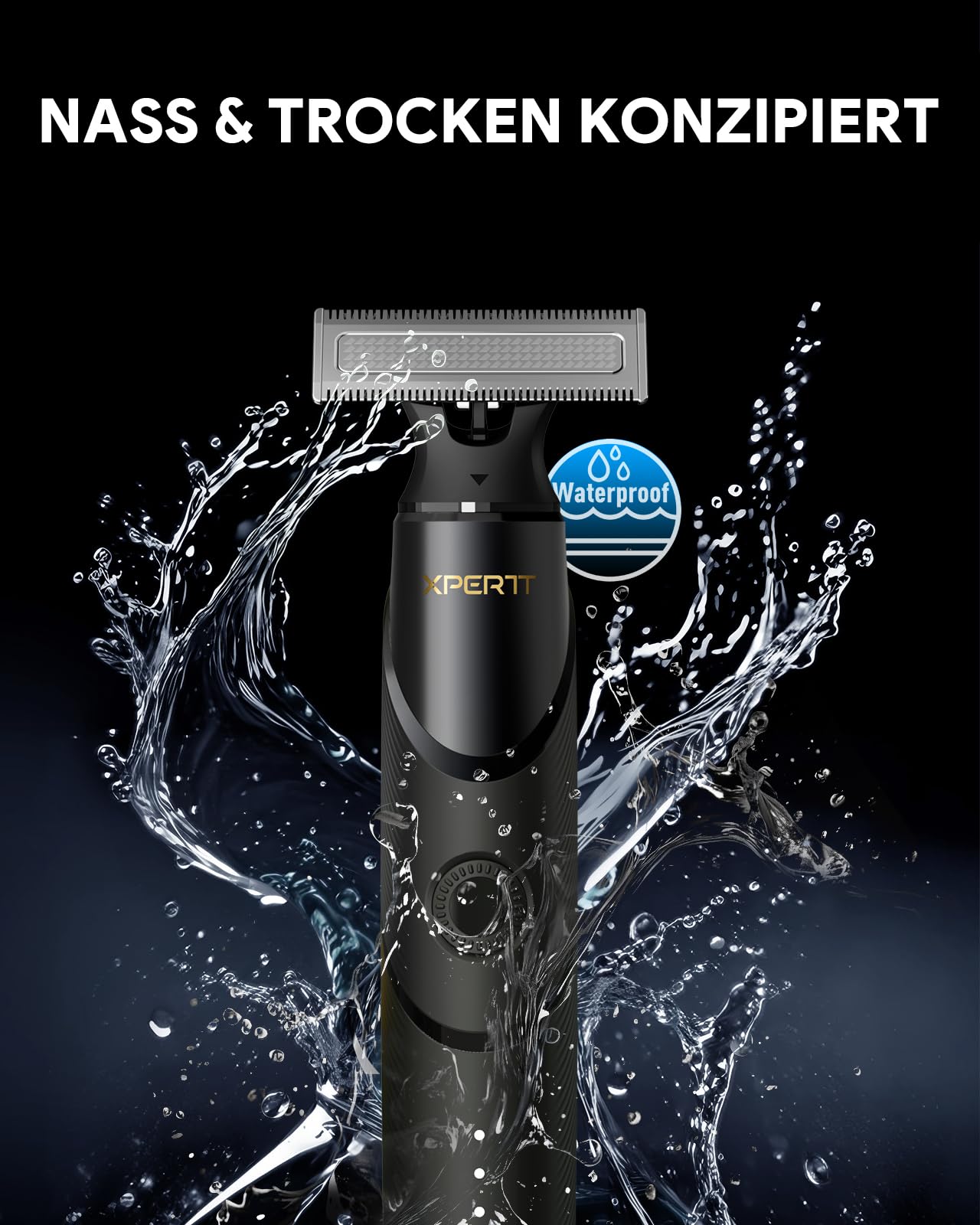 Styling Elektrischer Rasierer für das Gesicht, Bartschneider & Körperhaartrimmer Groomer Kit, Schnelllade-Rasierer mit Verstellbarer Trimmaufsatz von 0.4-9 mm, Tragbar für Reisen, Typ-C Kabellos
