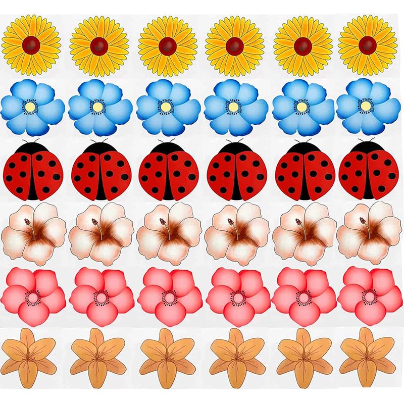 36 Pack Double Sided Window Fly Traps Floral Sticky Indoor Fly Catchers