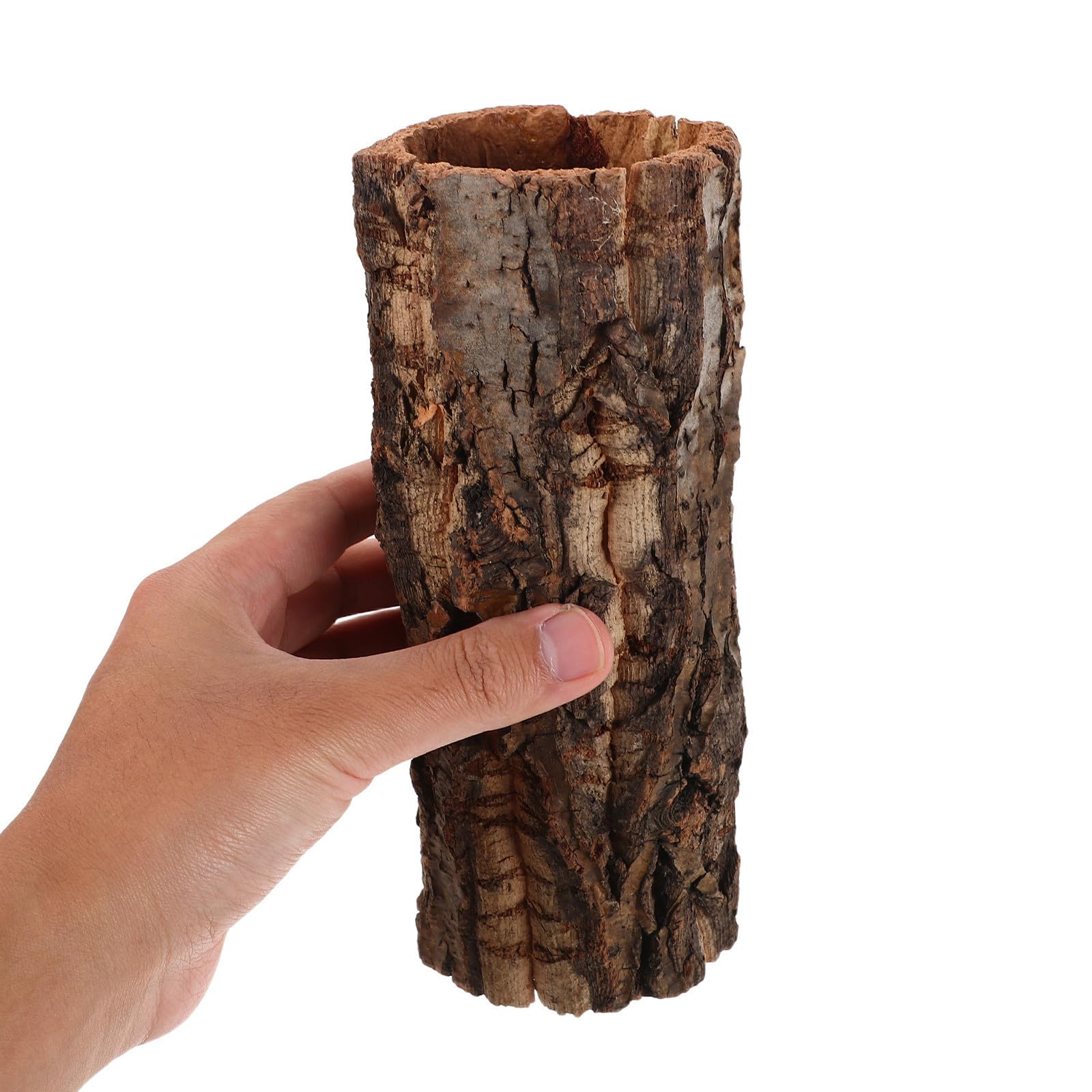 POPETPOP Nascondiglio per Rettili in Legno Cavo a Forma, Leggero e Facile da Pulire, 2, Decorazione per Terrari di Gechi Leopardo e Draghi