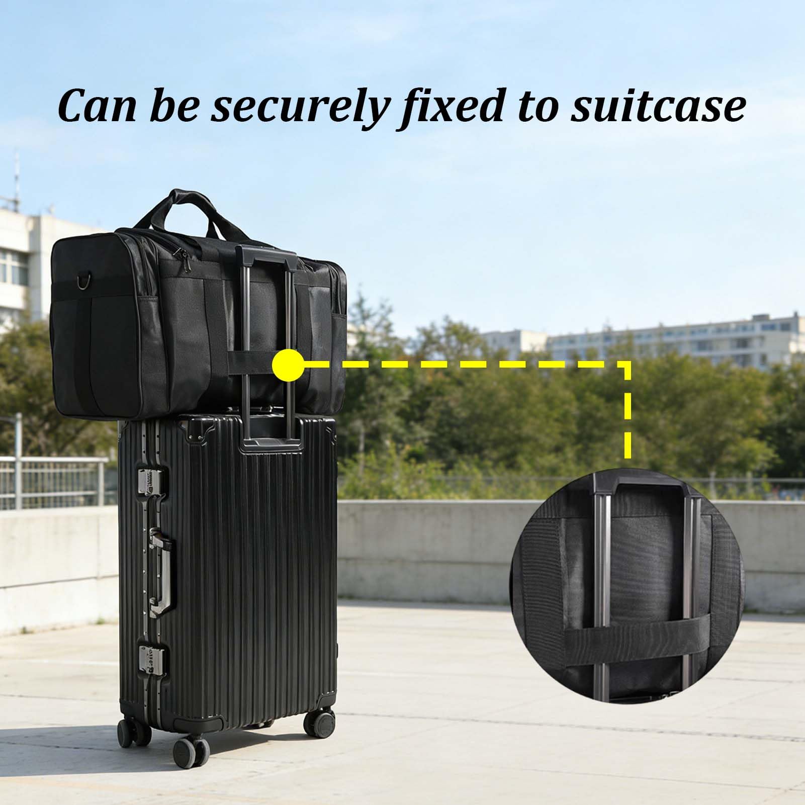 Bolsa De Viaje Hombre Mujere 62/92/115L Bolsa de Deporte Gimnasio Grande Bolso De Lona Hidrófugo Plegable Travel Duffel Bag Gym Bag Sport Duffle con Compartimento (Negro, 115L)