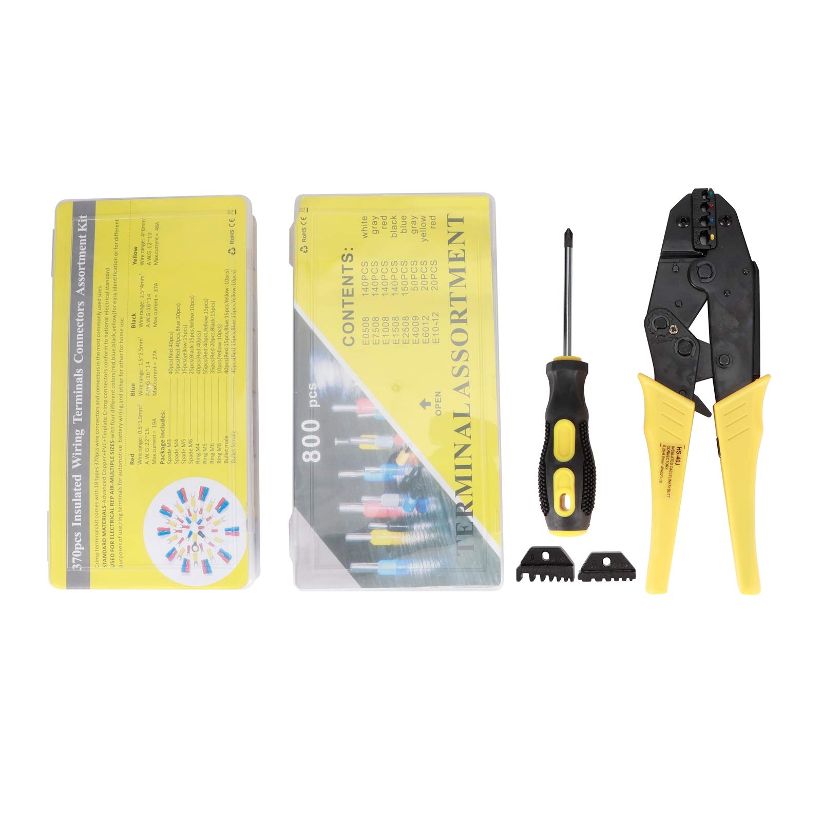 Wire Crimper Tool Set Multi‑Function Terminal Crimper Ratcheting Ferrule Crimping Plier-picture-14