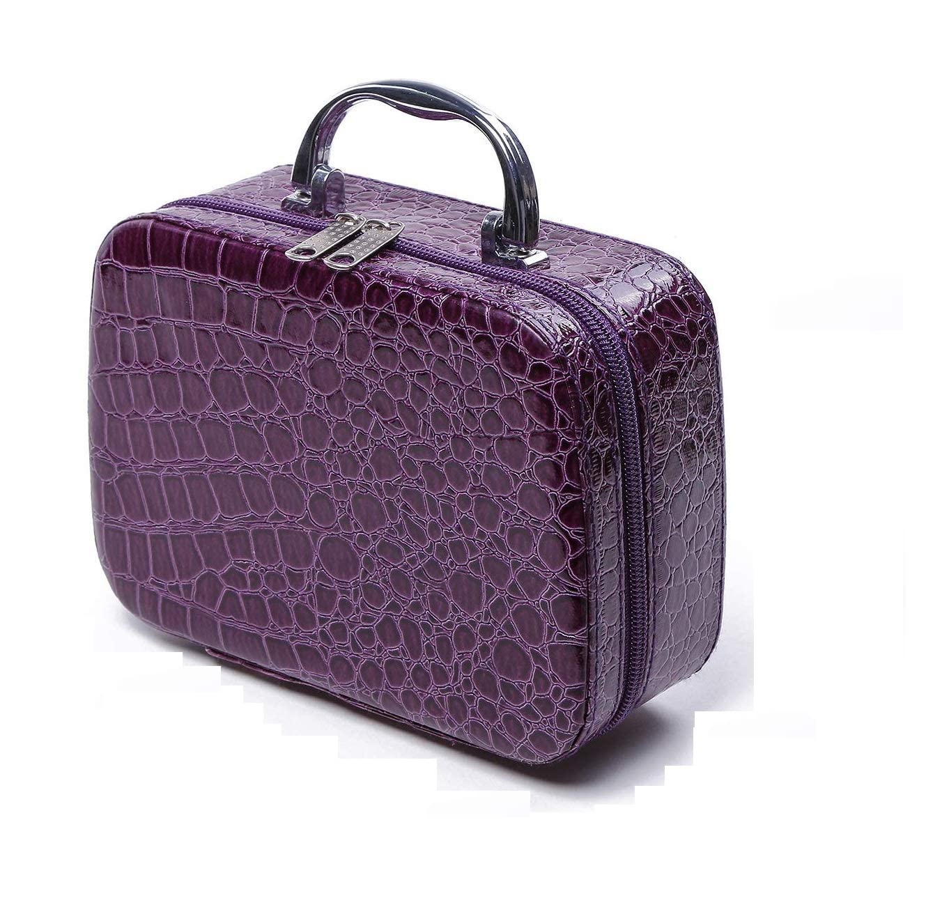 GION Professional Beauty Makeup Nail Art Cosmetics Box Travel Makeup Case PU Leather Professional Cosmetic Cases Artist Storage Bag Make Up Tool Boxes Bags Waterproof Detachable Vanity Organizer