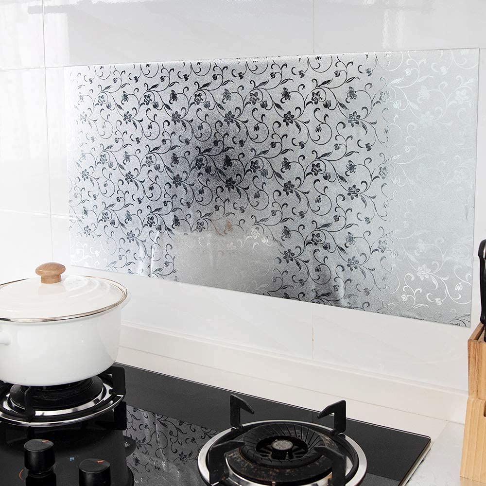 EVER MALL Kitchen Wallpaper Stickers,Multifunctional Waterproof Croppable High-Temperature Wall Stove Oil-Proof Self-Adhesive Aluminum Foil - 2MTR (B098K2YF1Q) Amazon Price History, Amazon Price Tracker
