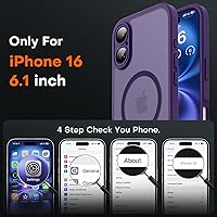 Vista 186 de TOCOL Funda magnética para iPhone 15 Pro Max, protección completa mejorada de la cámara, compatible con Magsafe, protección contra caídas, funda