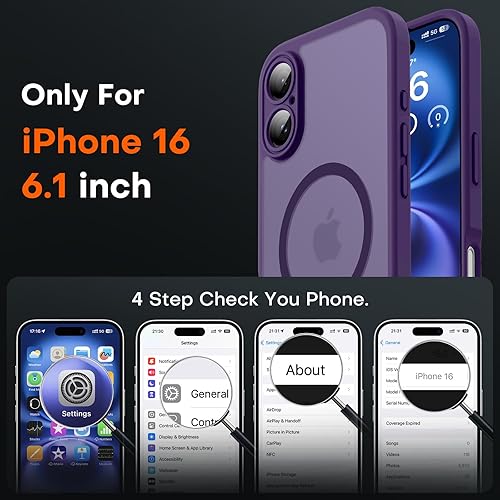 Miniatura 186 de TOCOL Funda magnética para iPhone 15 Pro Max, protección completa mejorada de la cámara, compatible con Magsafe, protección contra caídas, funda