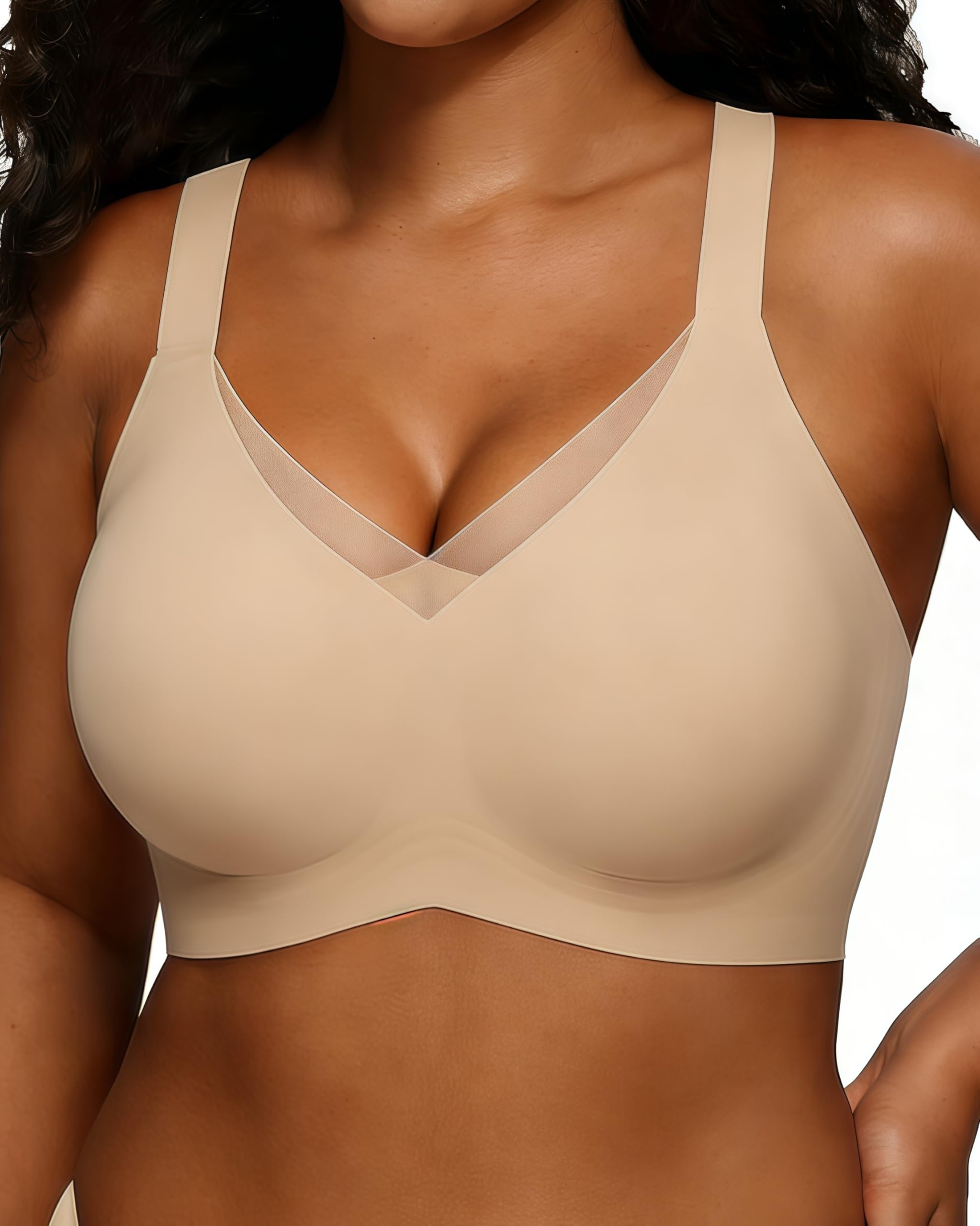 Women's Bras Wireless Jelly Bra for Women UK Seamless Non Wired Soft Support Padded T Shirt Ladies Everyday Bralettes — view 19