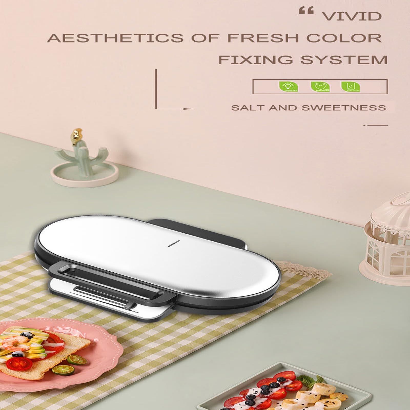 Piastra per Waffle a Doppio Cuore, prepara 10 Mini Cuori o 2 Waffle Grandi, Prestazioni Premium da 1200 W, Doppie Piastre di Cottura antiaderenti con Riscaldamento rapido e Uniform,