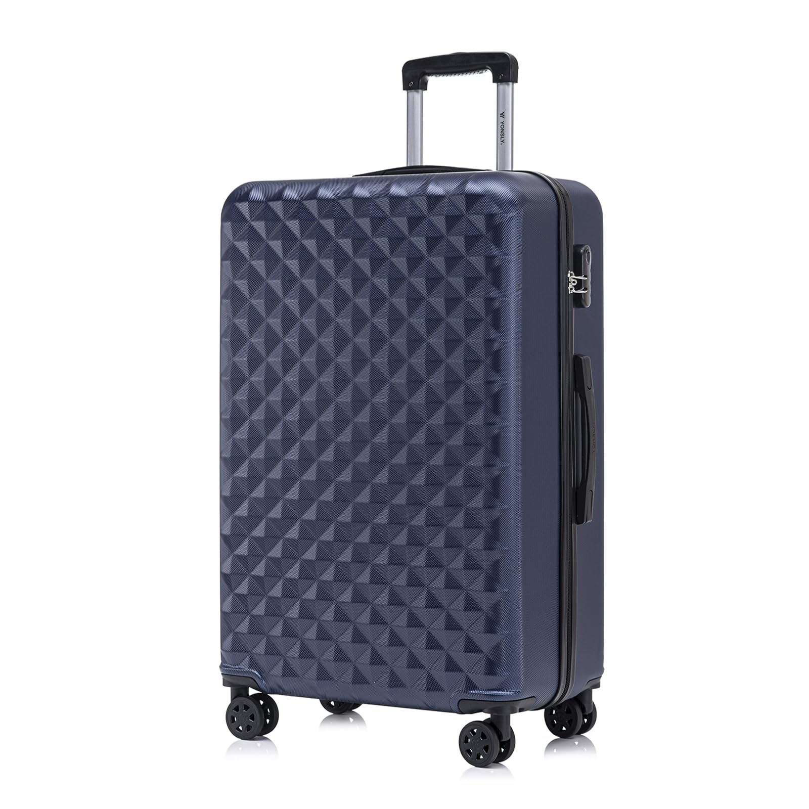 YONSLY Trolley Koffer Set, Reisekoffer, Rollkoffer Handgepäck, Kabinkoffer Suitcase, Gepäckset mit 360° Rollen, Hartschalenreisekoffer, Zahlenschloss, Gummigriff